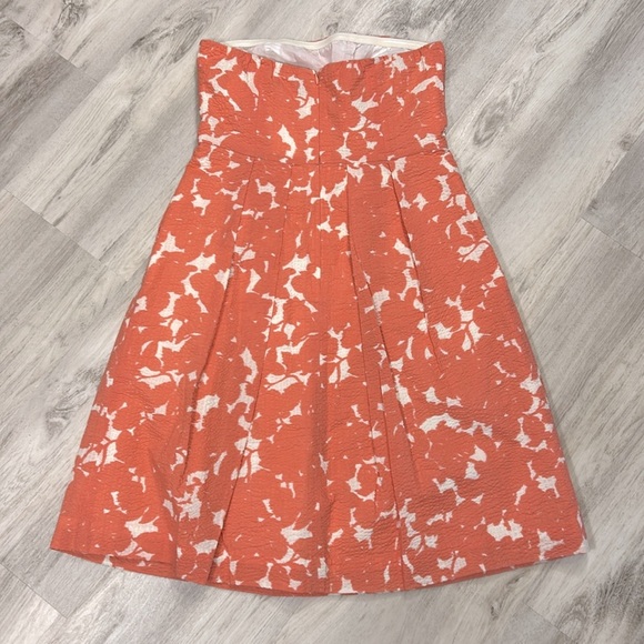 J.Crew Lorelei Cottagecore Papaya Embossed Strapless A-Line Pocketed Dress NWT - Picture 2 of 6
